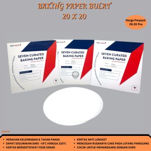 Basic Bake Bakery Paper 20x20 Kertas Panggang Bulat (Isi 20 Pcs-SRW20)