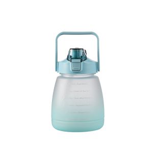 1.4L/2L Motivational Water Tumbler with Straw BPA Flip Lid and Leakproof Bottle