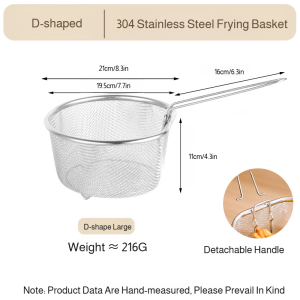 Spicy Hot Fishing Spoon Stainless Steel Strainer Special Utensils Stainless Steel Fry Basket Oil Drain Mesh Noodle Strainer Hot Pot Filter Basket Deep Fryer Accessory Kitchen Skimmer Tool 304 Stainless Heat Resistant