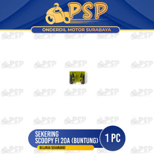 Sekering Scoopy Fi 20A Kuning (Buntung) Harga Per 1 PC - Fuse DX Micro Fuse Mikro Sekring Tusuk