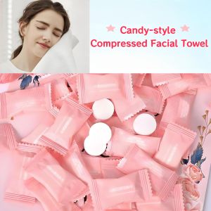 Compressed TowelDisposable Face TowelPortable Facial Cleansing Wipes For Business TripsTravelAnd Outdoor Use