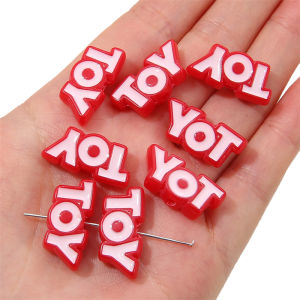 5pcs 25x12mm Fancy Acrylic Letter Beads Loose Beads for DIY Handmade Keychain Necklace Bracelet Jewelry Making Craft