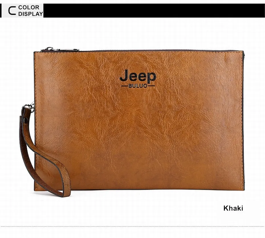 JEEP SPIRIT Men's Handbag Fashion Business Style Soft PU Leather