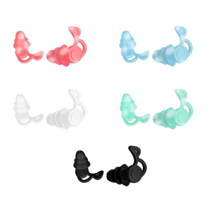 Noise Reduction Silicone Earplugs Water Resistant Swim Silicone Ear Plugs For Adult Swimming Sleep Study Work Aeroplanes