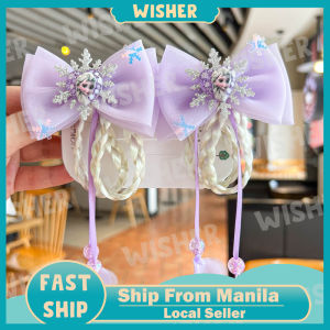 2pcs/Set Bow Hair Clips Girls Hair Styling Tools Sweet Ribbon Hairpins Children Hair Accessories