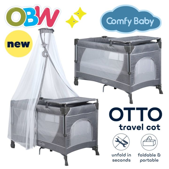 Comfy Baby® Otto Travel Cot | Baby Travel Playpen | Playpen Mattress