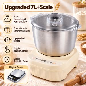 Automatic Dough Mixer 7L Electric Kneading Machine Flour Mixer For Bread Baking Household Kitchen Pengadun Dough Maker
