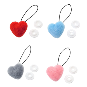 4Pcs Heart-Shaped Duvet Holder Quilt Fixation Soft Plushie Heart Clips Slip Proof for Home Use in Optional Color