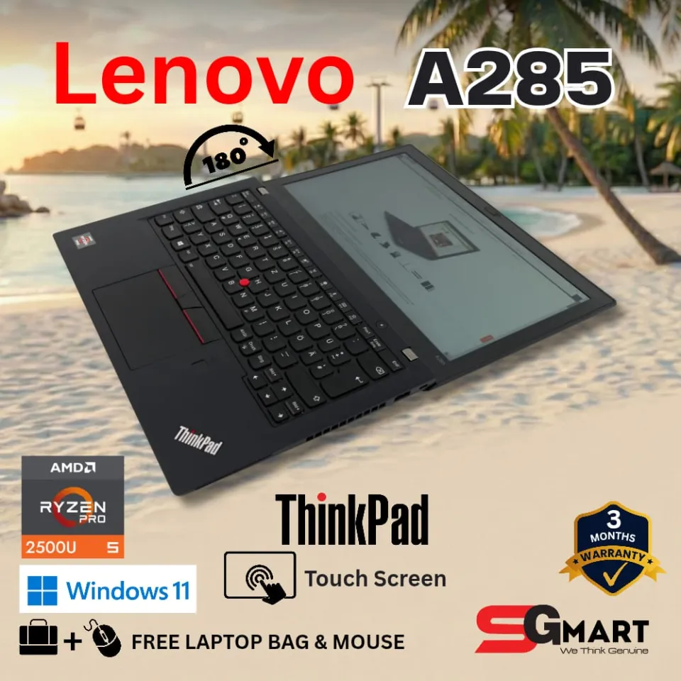 Lenovo ThinkPad A285 12.5” Business Laptop with AMD Ryzen™ PRO