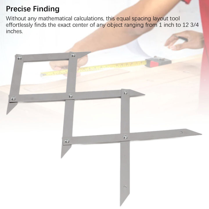 12-Point Center Finder Tool - Precision Woodworking & Welding Measurement For 1\" To 13\" Objects