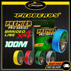 KFT Proberos Braided Fishing Line PE 100M x4 Tali Pancing Benang Pancing Braid 10lb 4 Stands 4 Sulam SuperStrong Lines