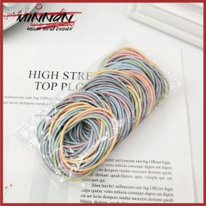 [minnan] ยางรัดผมเด็กผู้หญิง100ชิ้นยางมัดผมเชือกยางยืดรัดผมหางม้าที่มัดผม