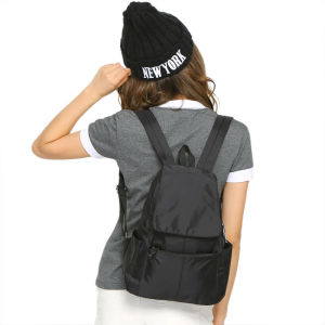 Nylon waterproof Mini Backpack womens backpack short distance light travel carry on backpack flip double pull small backpack bag