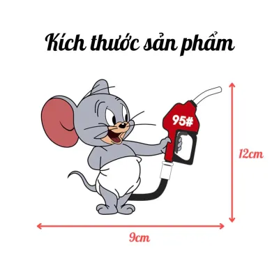 【Vinix】Decal Dán Xe nắp bình xăng Jerry decal dán xe chất liệu PVC cao cấp