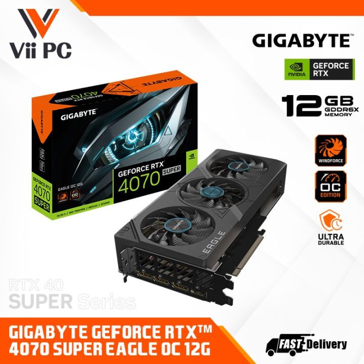 GIGABYTE GeForce RTX 4070 SUPER EAGLE OC 12G GDDR6X Graphic Cards with