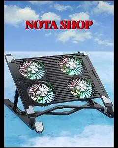 [Loại 1]Giá Đỡ LAPTOP gấp gọn chỉnh độ cao hỗ trợ tản nhiệt công thái học Quạt LED RGB Chạy Mạnh Êm cho Máy Tính