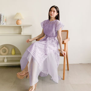 DRESS TILE BRUKAT PREMIUM CATERINA DRESS ORGANZA GAYA KOREA PARTY DRESS KONDANGAN DRESS BRIDESMAID CHRISTMAS DRESS