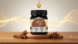 ApiHealth New Zealand Manuka Honey & Cinnamon Extract 250g MGO 100+ Blood Sugar Heart Defense
