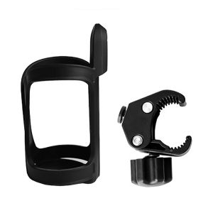 Hamshmoc Rotatable Baby Stroller Cup Holder Easy To Install Universal Abs Plastic Baby Pushchair Bicycles Bottle Holder Infant Kids Buggy Organizer Accessories
