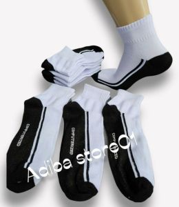 3 PASANG KAOS KAKI HITAM PUTIH PENDEK/ KAOS KAKI 3/4/ KAOS KAKI SEKOLAH/ KAOS KAKI OLAH RAGA