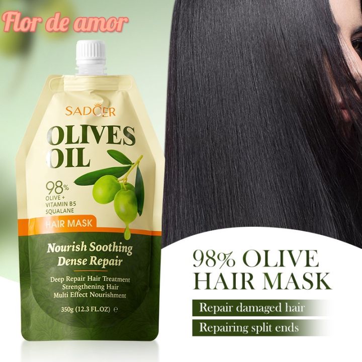 SADOER Olive Oil Repair Smooth Nourishing Hair Mask Moisturizing Hair ...