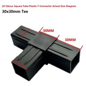 MIRELINA 1Pcs 2/3/4/5-Way Square Pipe Fitting 20/25/30mm X-L-T Shape Pipe Angle Code ABS Plastic ABS Connector for 20/25/30mm Square Pipe
