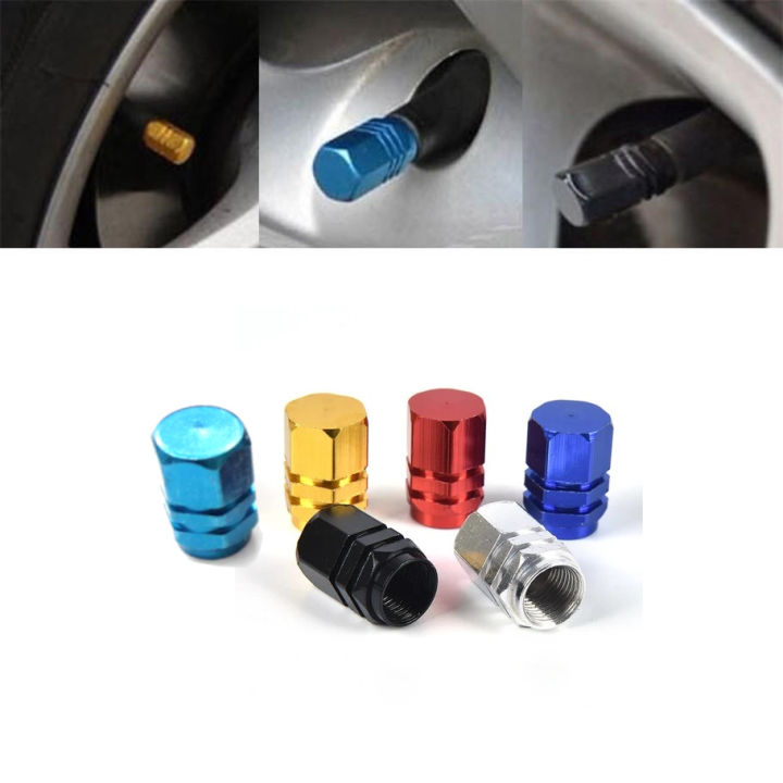 4Pcs Aluminum Air Pressure Cap Tire Valve Cap Accessories Wheel Rims Car Tyre Valve Stem Cover