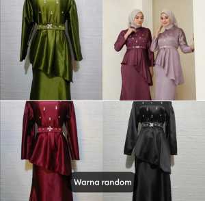 New Arrival - Jamila Dress Satin Velvet Baju Kondangan Wanita Kekinan Gamis Bridesmaind Pesta