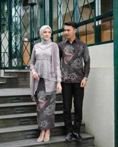 Couple Kaluna Series Kebaya dan Kemeja Batik Outfit Engagement Wisuda Setelan Kondangan Modern