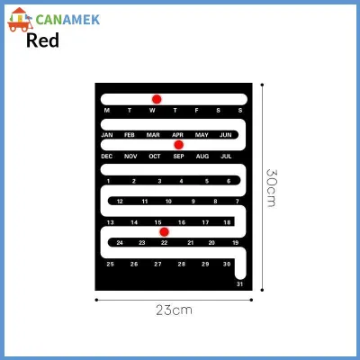 CANAMEK Tối Giản Máy Tính Để Bàn Perpetual Lịch Tái Sử Dụng Trượt Đánh Dấu Đa Sử Dụng Cho Lịch Trình Ghi Ngày Theo Dõi Trang Trí Nội Thất
