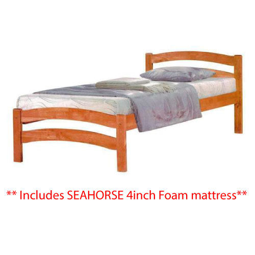 [Furniture Amart] Single Solid Wooden Bed Frame + mattress (seahorse