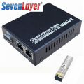 2026 1pcs Gigabit Media Converter 1 SFP to 2 RJ45 UTP with LC SFP module 5KM Optical Fiber Ethernet For IP Camera 10/100/1000M. 