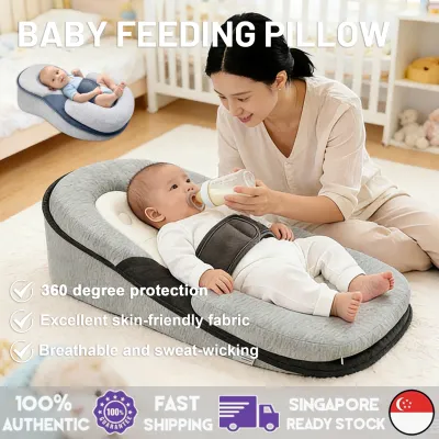 SG Baby Feeding Pillow Newborns Anti-spilling pillow Baby nursing pillow feeding ramp cushion Head deviation correction
