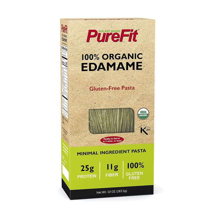 PureFit 100 Organic Edamame Pasta 25g of Protein Keto, Plant Based, Vegan, Gluten Free