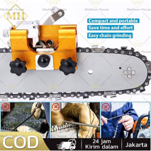Alat Pengasah Rantai Gergaji Mesin Manual Aluminium / Alat Pengasah Rantai Gergaji Pengasah Pisau Paduan Dengan Kepala Gerinda Original Aluminium Asahan Kikir Mempertajam Mata Rantai Rante Mesin Potong Sharpener Blade Chainsaw Manchine