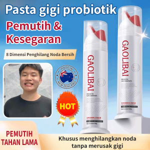 Pasta Gigi Pemutih dengan Probiotik 120G/Penghilang Plak Kuning/Penghilang Bau Mulut/Penghilang Noda Rokok dan Teh