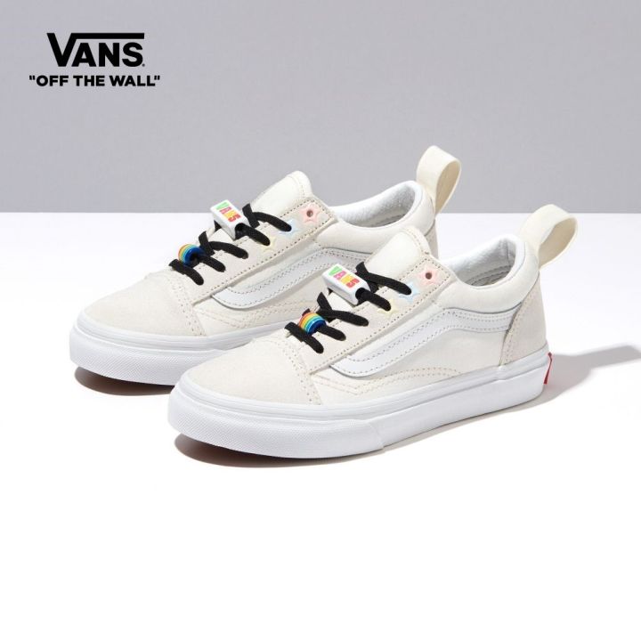 Kids white vans best sale