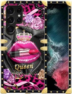 Compatible with Samsung Galaxy S21 S22 S23 S24 S25 Ultra Plus S21FE S23FE S24FE S25 Edge CaseLuxury Soft TPU & Hard PC Back for Girls WomenShockproof Protective Phone Cover for Galaxy S23 Ultra