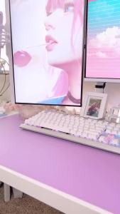 ลำโพงเดสก์ท็อป Redragon GS520 RGB ลำโพงสเตอริโอ PC 2.0 ช่องพร้อมโหมด LED สีสัน 6 สี เสียงที่ปรับปรุง สีขาว/ชมพู