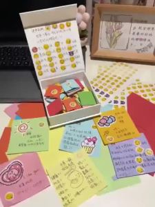 【Ship in 24H】礼物 情绪贴纸  翻盖礼物  Gift Emotion Stickers Flip up Gift 情绪盒子悄悄话纸条可爱表情包手工diy帖纸磁吸创意小礼盒贴纸2026.8.23