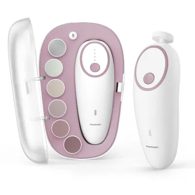 Momcozy Baby Nail File Electric Gentle Baby Nail Trimmer Electric Rechargeable Baby Nail Clipper Electric 7 Grinding Head Replacement Pads