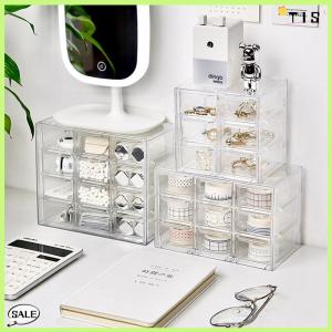 Follow Get New【TIS】 Tổ Chức Đồ Trang Sức Tổ Chức Máy Tính Để Bàn Lưu Trữ Hộp Ngăn Kéo Loại Trong Suốt Kệ Văn Phòng Phẩm Tóc Trang Trí Hộp Có Thể được Xếp Chồng Lên Nhau Ban
