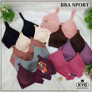 BH sport tanpa kawat paketan Grosir sport bra isi 6 pcs bahan katun adem bra wanita dewasa