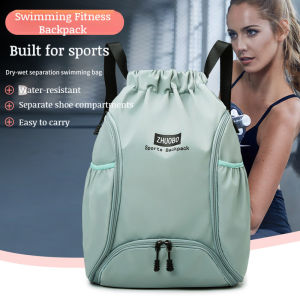 Womens shoulder bag drawstring storage travel nylon casual mens soccer basketball shoulder bag