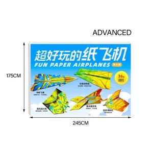 Paper Handmade Colored Paper Set Art Learning Montessori Airplane Origami Set Folding 3D Versatile Paper Aircraft Toy