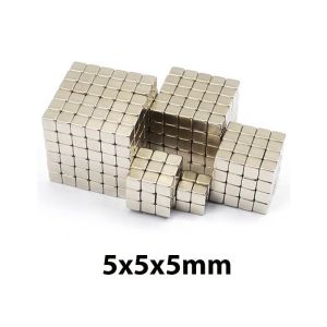 Nam châm đất hiếm hình lập phương 5x5x5mm giá bán 1 viên