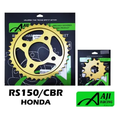 RS150 / CBR150 / RSX 150 AJI RACING SPROCKET 428H *** GOLD *** 14/15T/16T & 38/39/40/41/42/43/44T