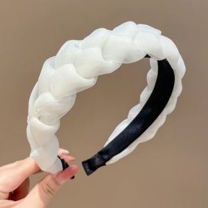 Băng đô thiết kế thích hợp Văn học Retro Tính khí Vòng tóc Vòng đầu đa năng Băng đô bện kiểu Pháp Gói rửa mặt Dây buộc tóc Phụ kiện tóc thời trang