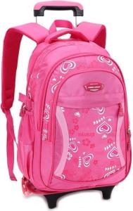 Trolley Schoolbag Girls 6-wheel Climbing Stairs Childrens Schoolbag Protection Ridges 8-12 Years Old Waterproof Backpack