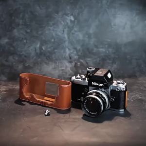 Roadfisher Genuine Real Leather Camera Bag Protect Case Cover Base Shoulder Belt Neck Strap For Nikon F2 F2A F2AS